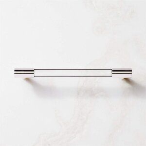 CB2 Cabinet handles/Pulls. Flynn Polished Nickel and Crystal Handle 7" - 4 count